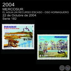 MERCOSUR: EL AGUA, UN RECURSO ESCASO / FAUNA PARAGUAYA - (AO 2004 - SERIE 182)